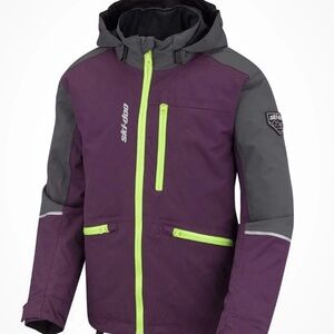 New Youth Ski-Doo Teen's Particle Jacket Purple Removable Hood Size 10